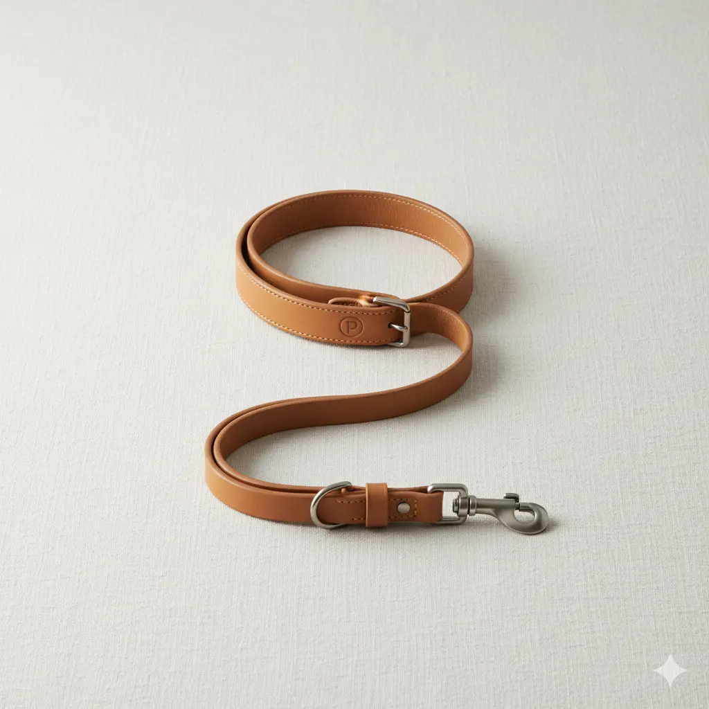The \"Elegance Stroll\" Leather Leash & Collar Set