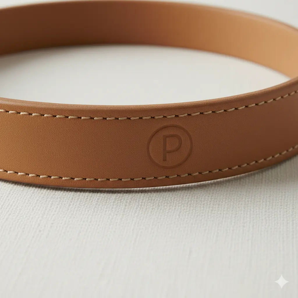 The \"Elegance Stroll\" Leather Leash & Collar Set - الصورة 3