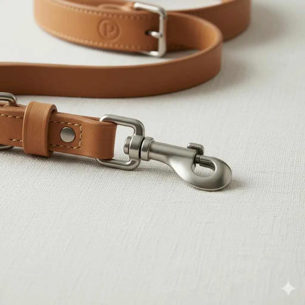 The \"Elegance Stroll\" Leather Leash & Collar Set - الصورة 2